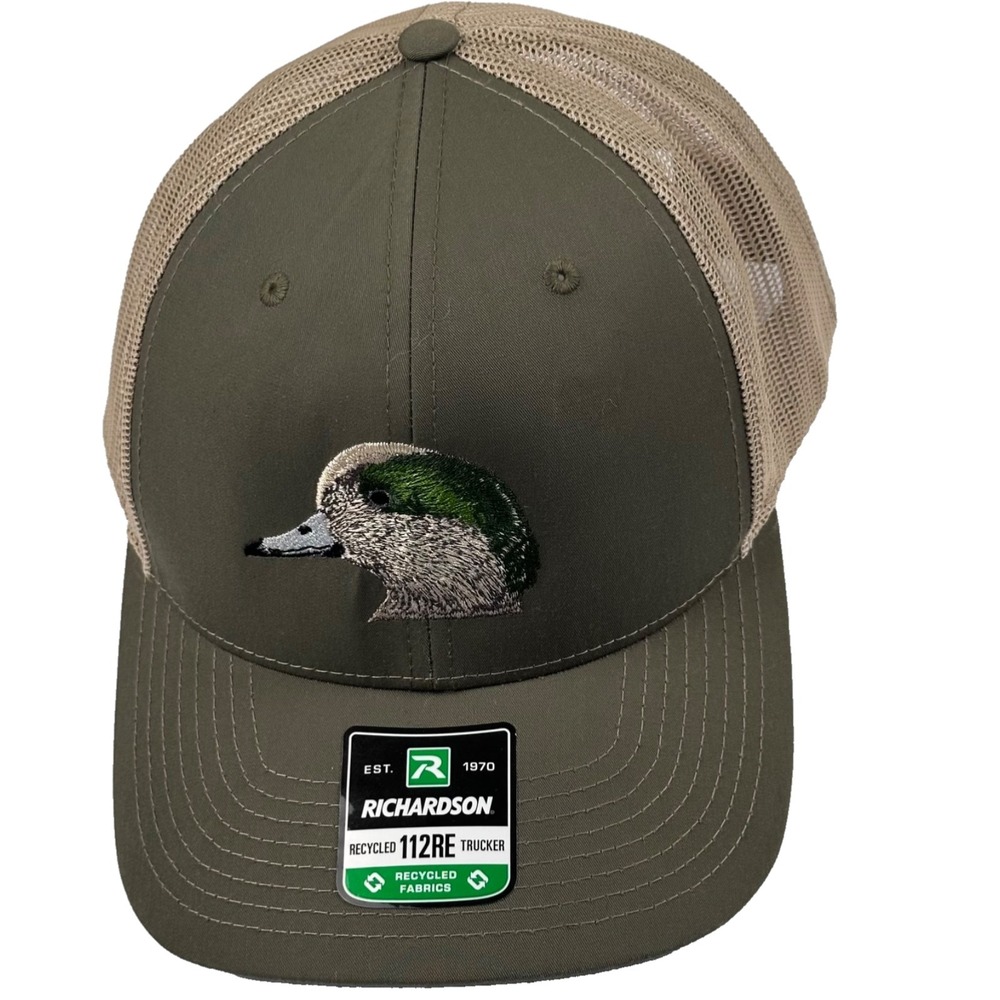 NWT Mallard SnapBack Trucker Hat Richardson 112  Baseball   Cap, Olive Green/Tan